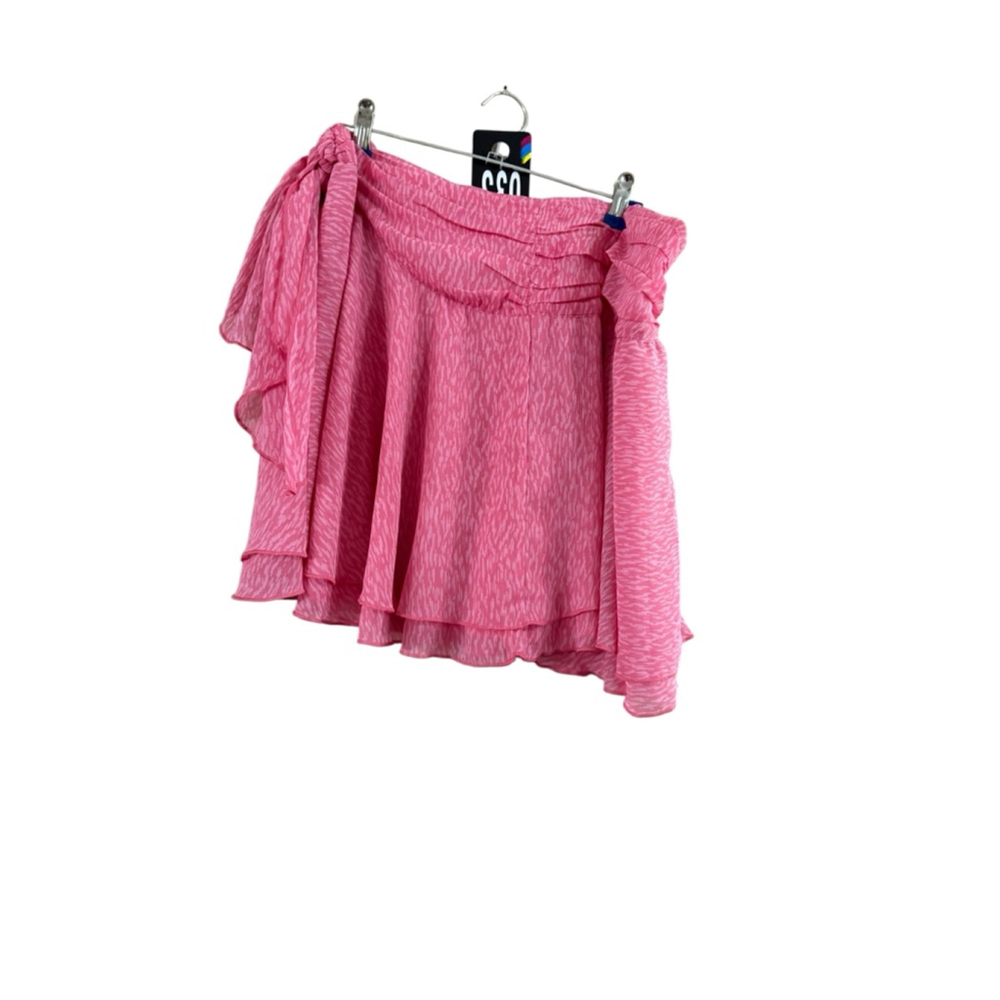 Aerie Pink Tiered Ruffle Mini Skirt Women's Size Large - Picture 5 of 11